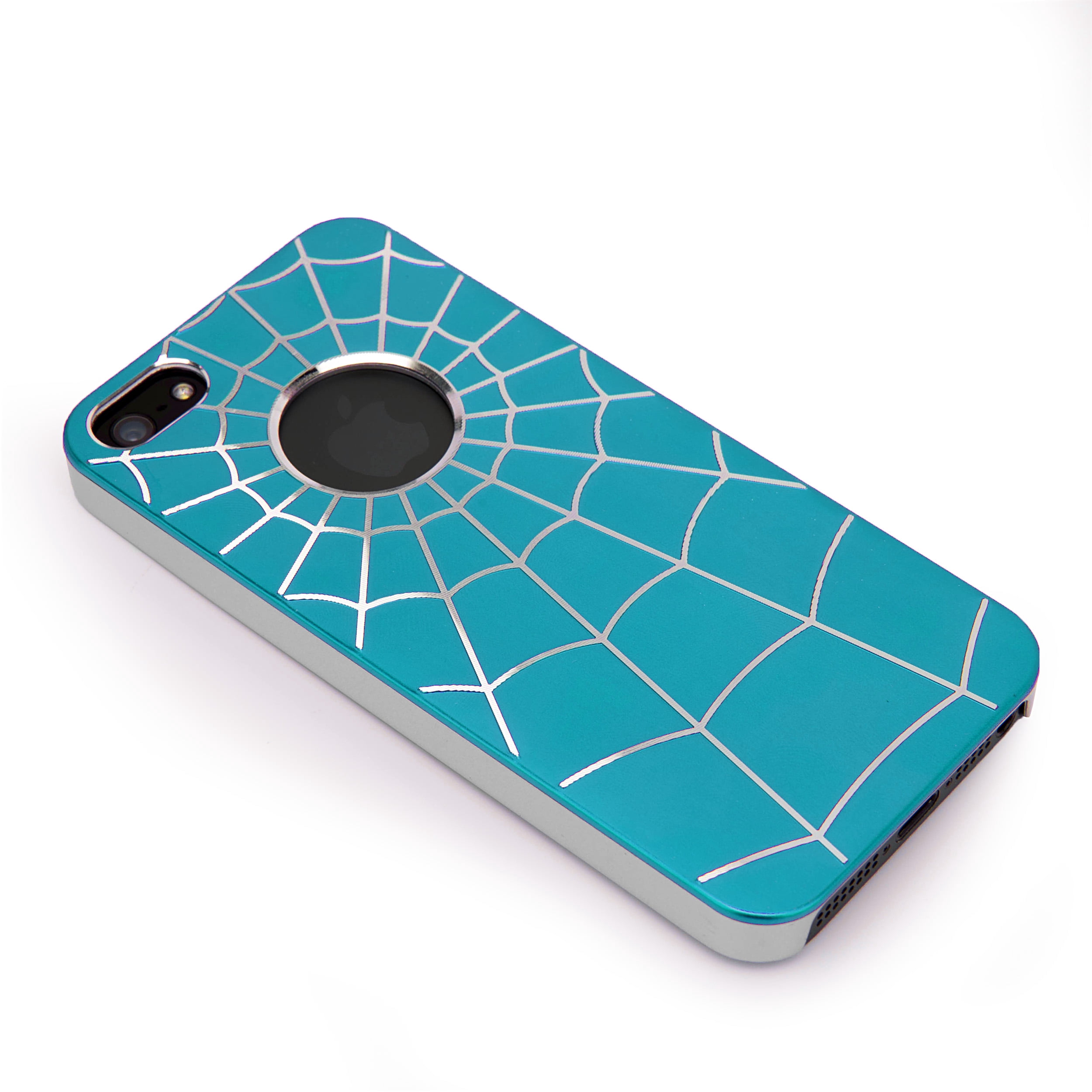 Spider's Web Hard Case For Apple iPhone 5 / S / SE With Drop Resistant Casing, Dust Proof, And Shockproof Exterior (Light Blue)