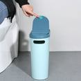 thumbnail image 6 of 4-Gallon Slim Motion Sensor Trash Can, Automatic Touchless Bathroom & Kitchen Step Trash Can with Lid, Space-Saving Design,Blue, 6 of 7