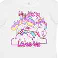 thumbnail image 4 of Inktastic My Nana Loves Me Unicorn Girls Toddler T-Shirt, 4 of 5