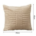 thumbnail image 5 of Mdesiwst Pillow Cover Striped Design Hidden Zipper Soft Touch Removable Breathable Create Warm Atmosphere Non-Deformed Solid Color Cushion Case Livingroom Decor, 5 of 7