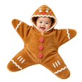 thumbnail image 3 of Shadoumai Baby Starfish OnesieCozy Star Babies Swaddle BagInfant Soft Fleece One Piece RomperFall Winter Warm Outfits, 3 of 7