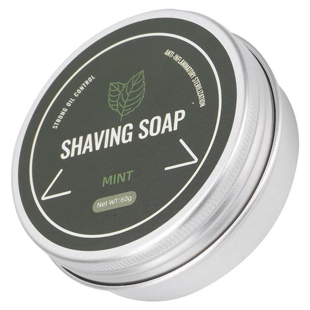Jabón De Afeitar Para Barba, Sabor A Menta Refrescante, 2,12 Oz, Jabón De Afeitar Suave Para Peluquería Para Uso Doméstico ANGGREK HJ1413