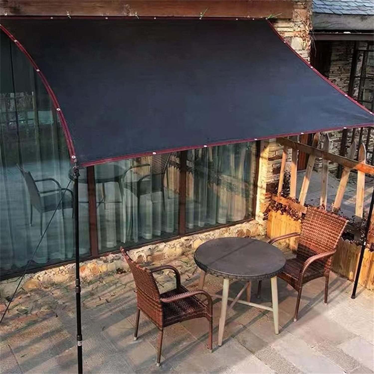 1pack Sunblock Shade Cloth,HXRH Heat Insulation Shade Netting,75% Outdoor Heat Resistant Mesh Tarp,Patio Awning,Privacy Netting,Sunscreen Fabric