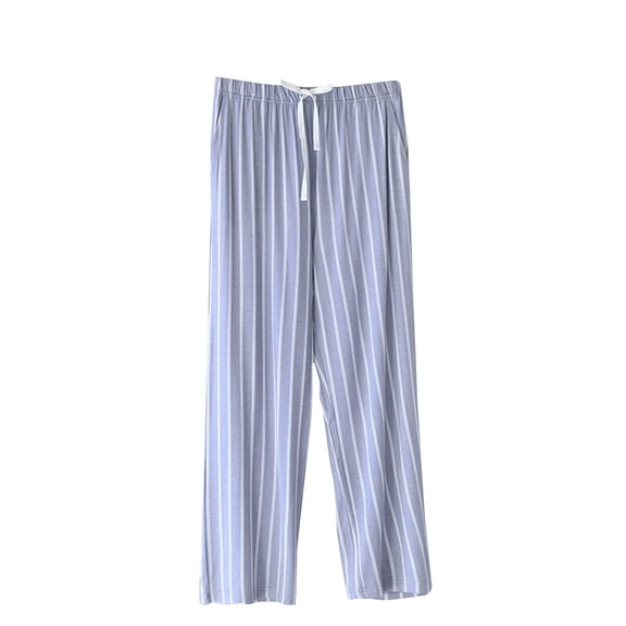 Uaswgudfs Women's Pajamas Loose Full Pants with Elastic Waistband & Adjustable Drawstring, Vertical Stripe for Comfortable Sleep & Casual L