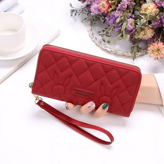 Women's long wallet simple fashion zipper coin purse multifunctional large capacity clutch bag card holder cell phone bag