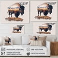 thumbnail image 4 of Designart Double Exposure Of A Bison With Nevada Landscape I Canvas Wall Art, 4 of 5