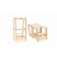 thumbnail image 1 of Escritorio y torre de aprendizaje para niños pequeños: taburete de cocina y escritorio plegable 2 en 1 para niños pequeños. Práctica torre de pie para niños pequeños que se convierte en una mesa/escri, 1 of 1