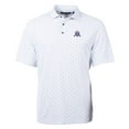 thumbnail image 2 of Men's Cutter & Buck White Northwestern Wildcats Team Big & Tall Virtue Eco Pique Tile Print Polo, 2 of 3