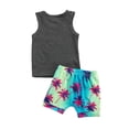 thumbnail image 4 of Baby Boy Summer Clothes Letter Print Tank Tops T-Shirt and Shorts Set 2Pcs Summer Outfits 2-3 Years, 4 of 8