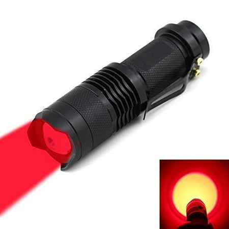 Beam Long Range - WAYLLSHINE Scalable Red LED 3 Mode Long Range Red Beam Red Light Flashlight, Red LED Flashlight Red Flashlight Torch with Red Light Red Led For Night Detecting-Black House