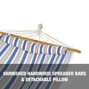 Bliss Hammocks 48-in. Wide Caribbean Hammock W/ Pillow & Hanging Hardware, 265 Lb. Capacity - Nautical Stripe