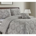 thumbnail image 6 of Microfiber Reversible King Bedding Comforter Set, 5 Pc Comforter Duvet Insert Set, 6 of 13