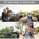 thumbnail image 4 of 2pcs Motorcycle Mirror Bracket For 22mm Handlebar Mount - For 10mm Side Mirror, Aluminum (black), 4 of 4