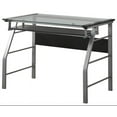 thumbnail image 6 of Kings Brand Furniture Chrome Metal Computer Desk – Clear Glass Top for Home Office, Study & Workspaces, 6 of 6