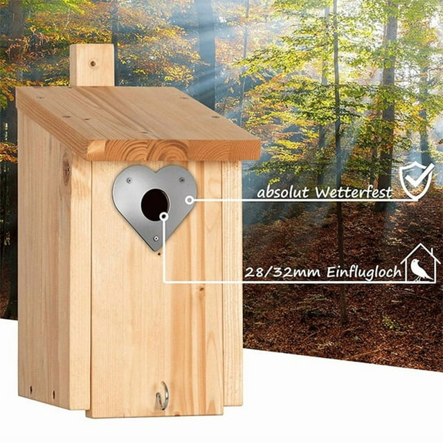 Woodpecker Protection for Nesting Box and Bird House - Extra Safe Flight Hole Protection for Nesting Boxes (28 + 32 mm)