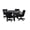 Black Set, variant on Pemberly Row Black 5-Piece Square Reversible Poker Dining Set with Game Chairs