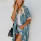 thumbnail image 4 of Kimono de Playa Con Estampado Floral de Chifón Para Mujer, Cárdigan Largo, Chal, Manga 3/4, Cubierta Suelta Odeerbi ODB-6, 4 of 9