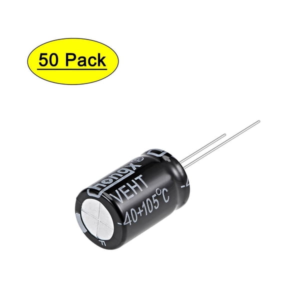 Uxcell 12.5x20mm 1000uF 35V 105C High Temp Aluminum Electrolytic Capacitors 50 Pack