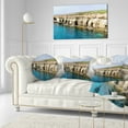 thumbnail image 3 of Designart Sea Caves near Cape Greko Panorama - Modern Seascape Throw Pillow - 12x20, 3 of 5