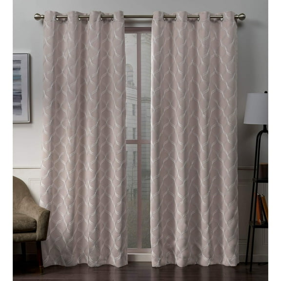 Exclusive Home Amelia Woven Blackout Grommet Top Curtain Panel Pair