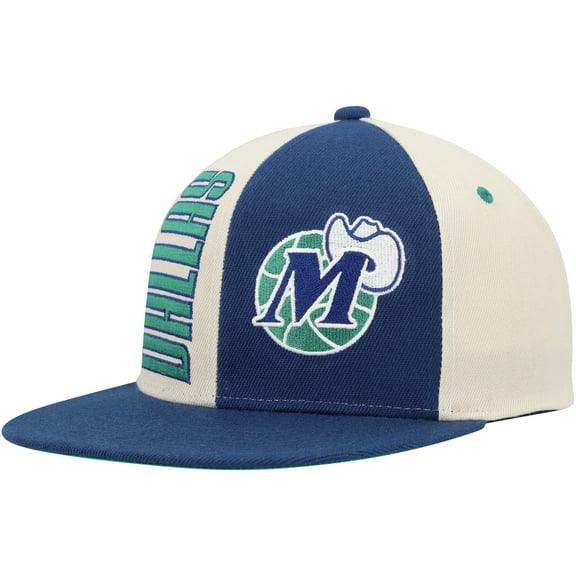 Men's Mitchell & Ness Cream Dallas Mavericks Hardwood Classics Pop Snapback Hat