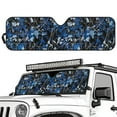 thumbnail image 2 of Uorisanigo Windshield Sunshade,Blue Hunting Forest Sun Visor for UV Rays & Heat Protection,Compatible with Wrangler,Compass,Gladiator & Renegade,Accessories for Jeep Wrangler,52.95x16.14 inches, 2 of 7