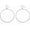 K:Silver, variant on Geometric Double Circle Round Stud Earrings Women's Lucky Number 8 Shape Hollow Big, Style P9804