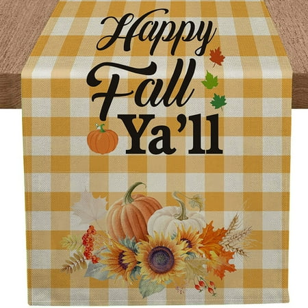 

Decorated Table Flags For Thanksgiving Family Gatherings Retro Kitchen Table Decoration Interior Outdoor Decorative Table Banner