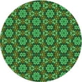 thumbnail image 1 of Ahgly Company Machine Washable Indoor Round Transitional Dark Forest Green Area Rugs, 6' Round, 1 of 7