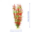 thumbnail image 3 of Xoxingysm Artificial Flowers 11 Inch Assorted Color Aquarium Plastic Plant Decoration with Ceramic Base 6 Piece, One Artificial Aquatic Plant, 3 of 4