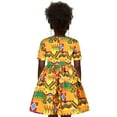 thumbnail image 6 of Rovga Toddler Kids Baby Girls Traditional Style Short Sleeve Round Neck Dress Princess Dresses Outfits 1-6Y Sundress, 6 of 7