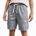 thumbnail image 2 of NOLDARES Toddler Boys Athletic Basketball Shorts Baby Boy Soccer Shorts Summer Clothes for Holiday(Grey,5-6 Years), 2 of 5