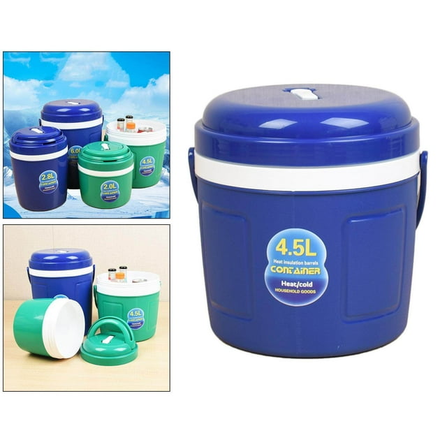 Car Insulated Bucket Summer For Travel Leakproof Beverage Cooler 4.5 Blue