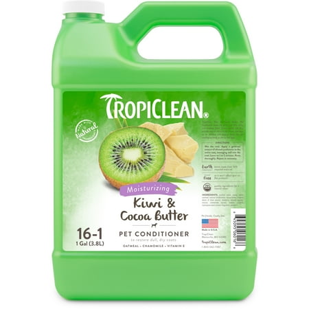 UPC: 0645095060166 | TropiClean Kiwi & Cocoa Butter Moisturizing Conditioner for Dogs & Cats  1 gal