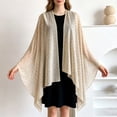 thumbnail image 2 of OIOLOYJM Women's Chiffon Shawl Summer Casual Elegant Lightweight Party Wrap for Wedding & Evening Dress #Beige001, 2 of 4