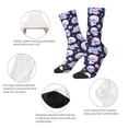 thumbnail image 3 of Sigee crystal flower Skull for Contrast Design Soft Moisture-Wicking Socks Crew Casual Athletic Stretchy Loose Middle Tube Socks, 3 of 6