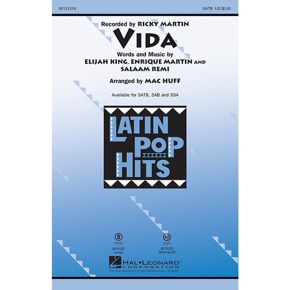 Hal Leonard Vida ShowTrax CD by Ricky Martin Arranged by Mac Huff