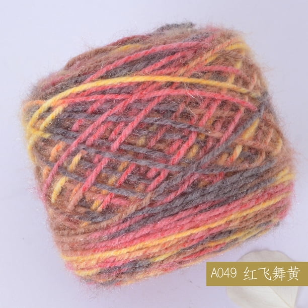 Xiao Hua Hilo de crochet de colores mixtos, hilo de 150 g - 4 hebras, chal de bufanda tejido DIY con ganchos de crochet de algodón suave, manta y funda de cojín, accesorios para el hogar, estilo 28