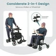 thumbnail image 5 of Goplus Folding Rollator Walker with Seat & 8'' Wheels Supports up to 300 lbs Black, 5 of 10