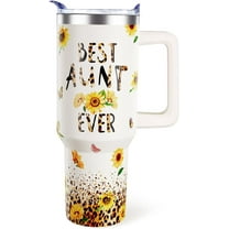 Best Aunt Ever Gifts for Aunt from Niece Nephew 40oz Aunt Tumbler with Handle Auntie Cup Birthday Gift Presents for Aunts