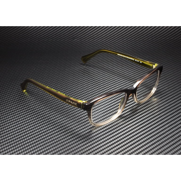 COACH HC 6089 5400 OLIVE BROWN GRADIENT PLASTIC RECTANGLE EYEGLASSES 51MM W/CASE Coach Womens Designer Eyeglasses - HC6089F Olive/Brown  main image 4