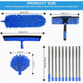 thumbnail image 6 of High Reach Duster Kit with14 ft Extension Pole High Ceiling Dusting and Window Cleaning Kit with Spliceable Pole - Cobweb Duster, Fan Blade, Window Washer & Squeegee and Feather Dusters, 6 of 6