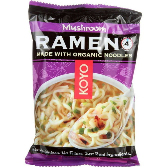 Koyo Foods Mushroom Dry Ramen Noodles, 2 Ounce -- 12 per case.
