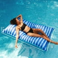 thumbnail image 3 of Big Joe Lagoon Lounger No Inflation Needed Pool Float, Ripple Blue Double Sided Mesh, Quick Draining Fabric, 5 feet Giant, 3 of 7