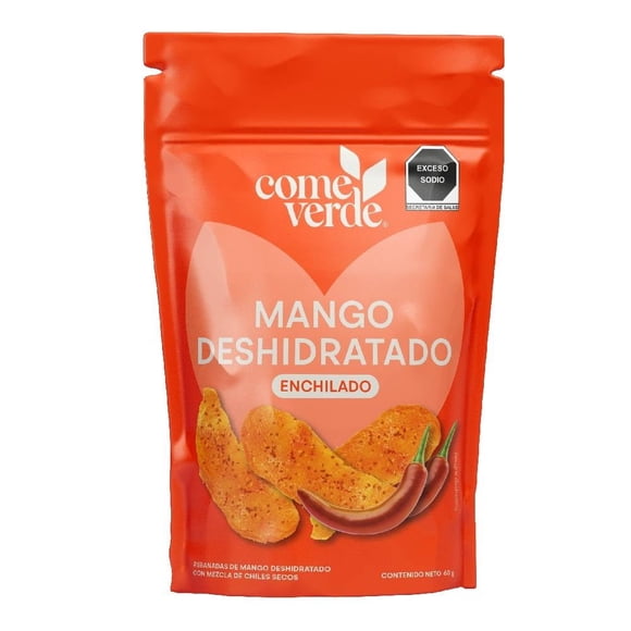 Mango deshidratado Come Verde en rebanadas enchilado 60 g