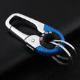 thumbnail image 4 of LLavero de acero inoxidable para hombre, hebilla de gancho, mosquetón para exteriores, herramienta de escalada, doble anillo, llavero de pesca para co, 4 of 5