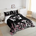thumbnail image 3 of Homewish Teens Female Men Flying Butterfly Full Size Comforter Sets 3-Piece,Botanical Plants Mushroom Bedding Comforter Set,Galaxy Starry Sky Lightweight Bedding Sets,Super Cozy Room Decor, 3 of 8