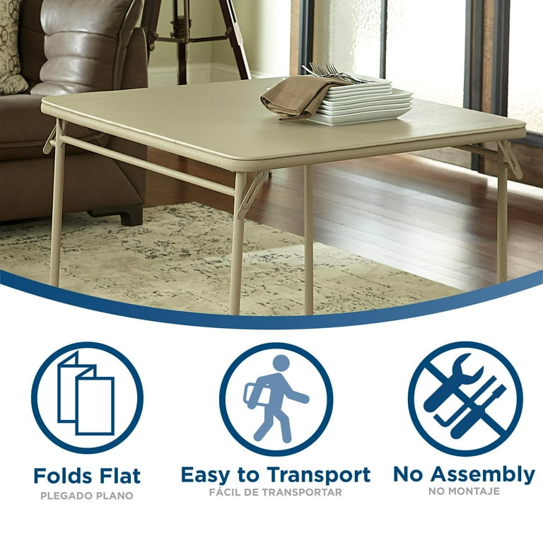 【美品】Cosco ブラウン 正方形 折りたたみテーブル 34インチ Amazon.com: Cosco Square Folding Table 34
