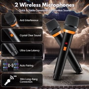 JYX Karaoke Machine for Aldult, Portable Speaker Bluetooth for Outdoor Parties with 2 Microphones, 3 Subwoofer, T29-T
