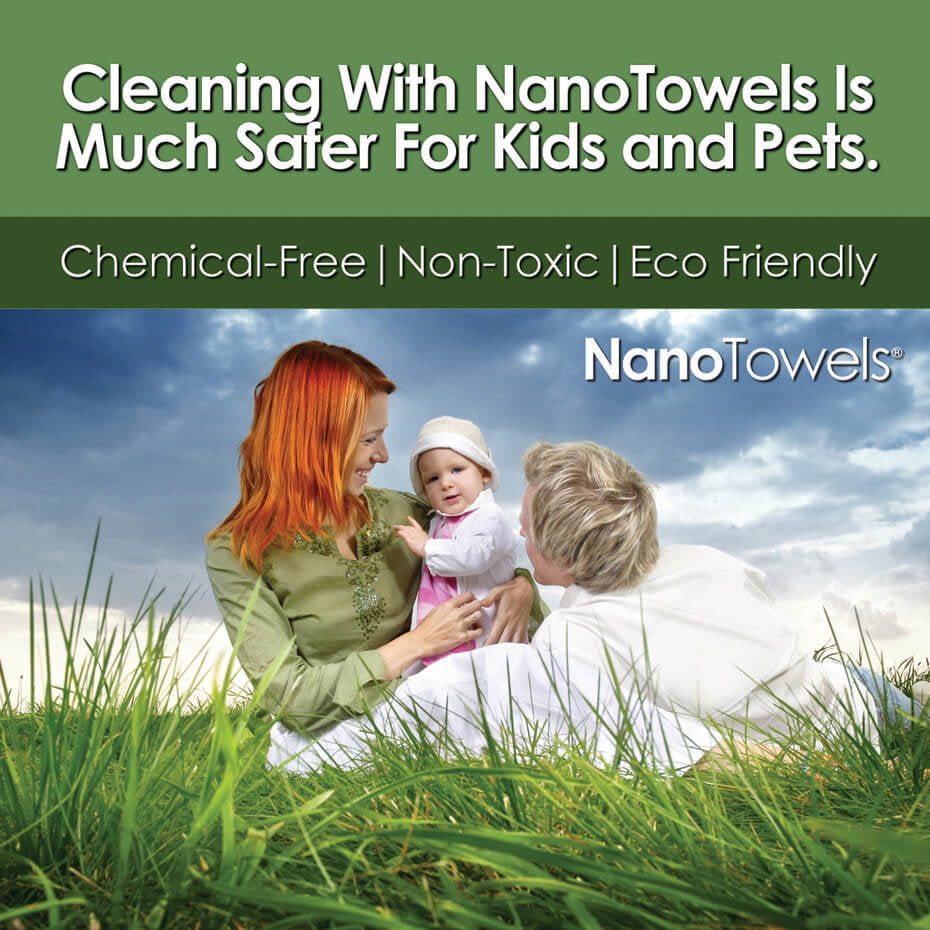 NanoTowels Reusable Highly Absorbent Cloth : The Revolutionary Breakthrough Cloth Technology That Cleans Virtually Any Surface with Only Water Eliminating Toxic Chemical Cleaners Two Pack Special 